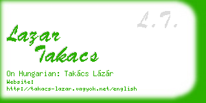 lazar takacs business card