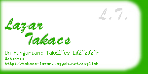 lazar takacs business card